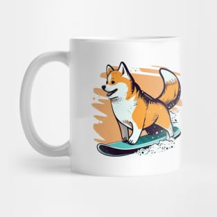 Make Winter More Fun with the Shiba Snowboarding Design Mug